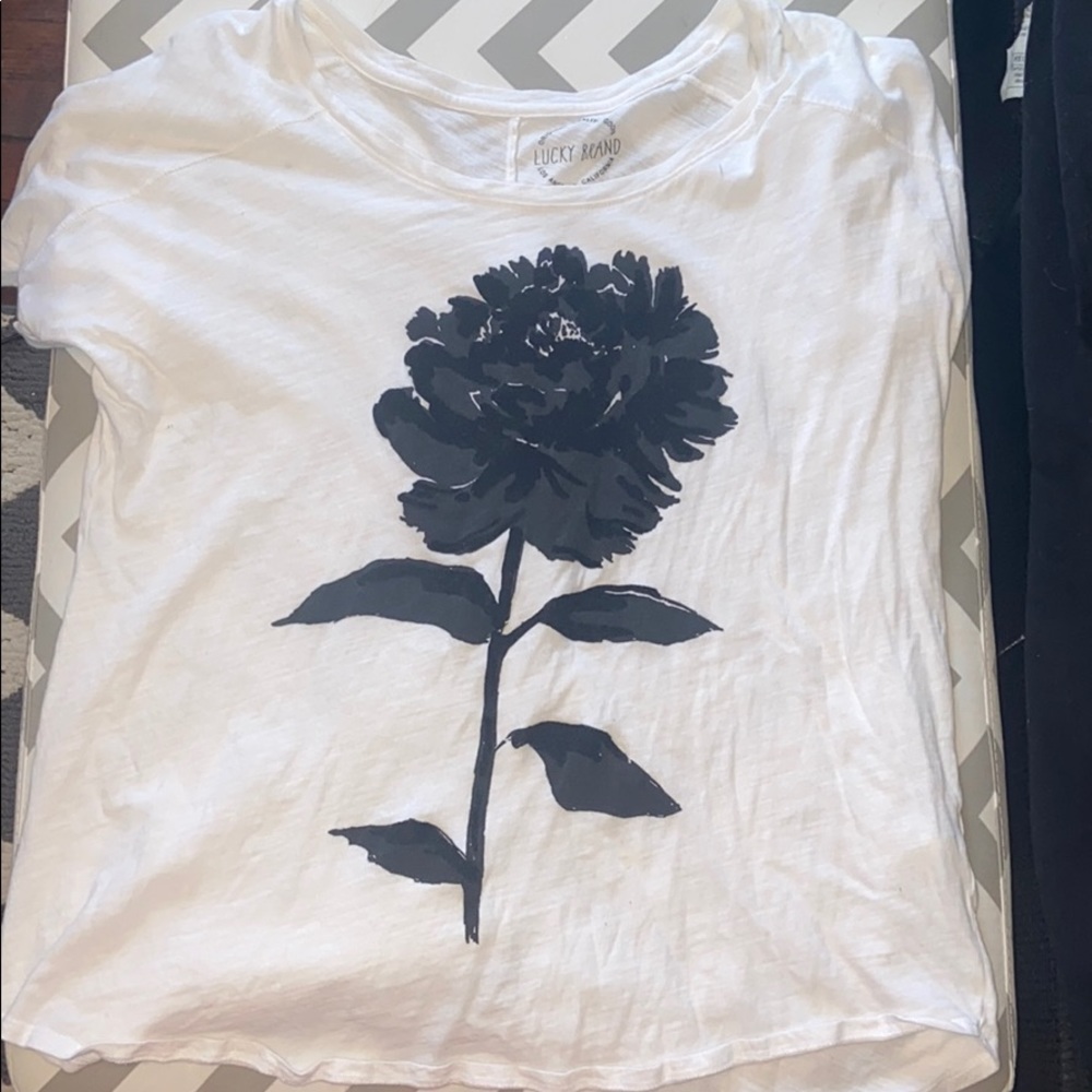 Lucky Brand Black Rose shirt XL